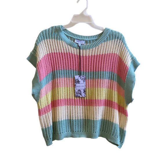 Sage + Fig Multicolor Striped Knit Top - Picture 1 of 7